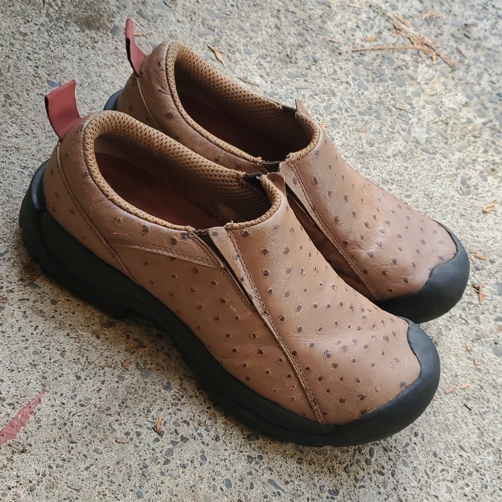 Twisted X ostrich leather slip on boots